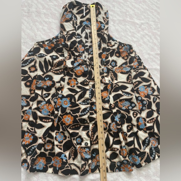 Free People Floral Halter Mini Dress - White, Black & Blue - Picture 9 of 12